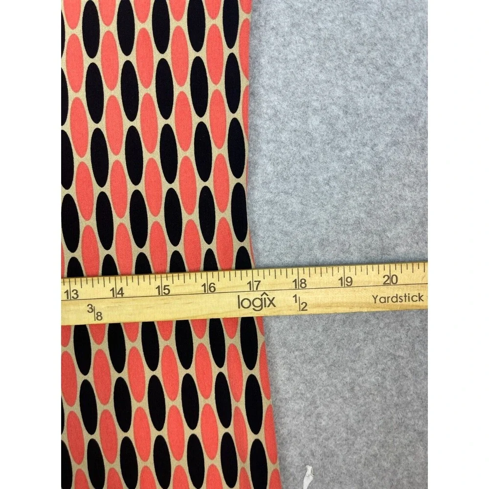 MICHAEL KORS Dress M Coral Black Shift Back‎ Exposed Zipper Long Sleeve Career